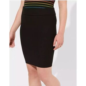 Torrid Foldover Pencil Skirt  Black